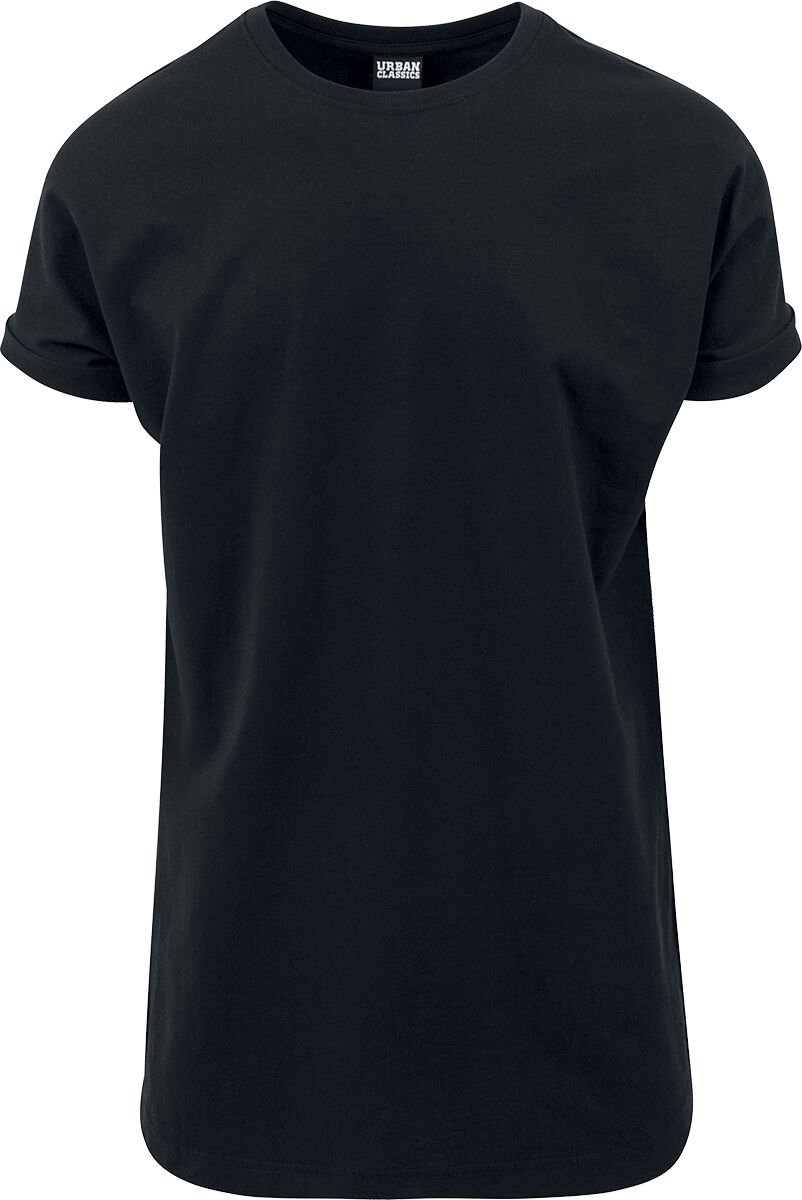 Urban Classics Long Shaped Turnup Tee Heren T-shirt – XXL Zwart