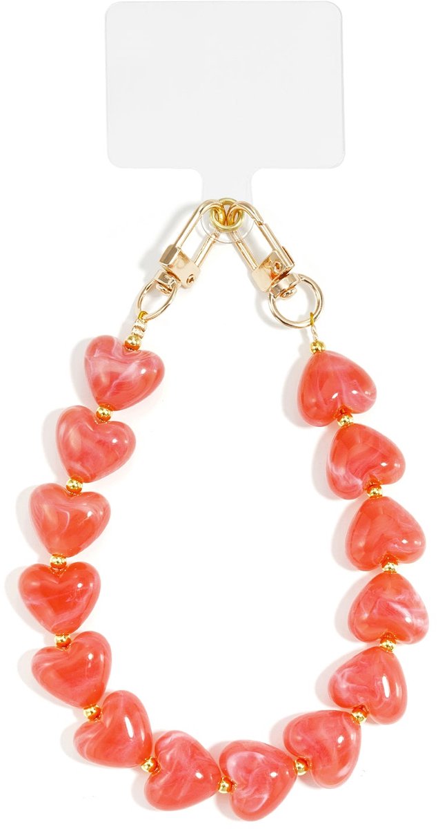Telefoonsnoeren hart casual acryl dagelijkse accessoires - Watermeloen rood