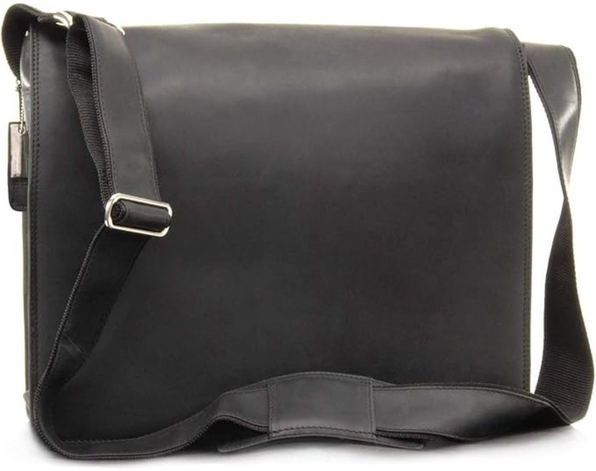 Leren Laptoptas - Laptoptas - Leren Tas - Luxe Leren Laptoptas - Werktas - Schoudertas - Business Tas - Leren Business Tas - 15-16 inch - Zwart - van Imperatoris
