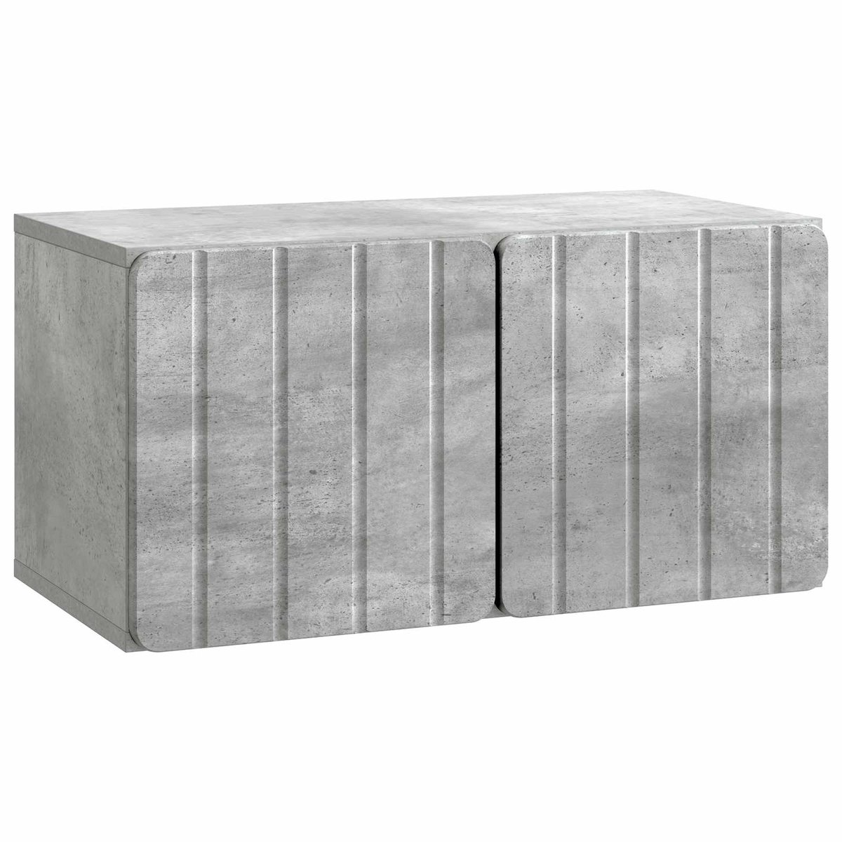 vidaXL - Wandmontage - TV-kast - 59,5 - x - 31 - x - 30 - cm - Betongrijs - Bewerkt - hout
