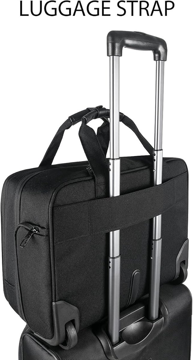 Stijlvolle laptoptas met wielen voor 17,3 inch laptops, waterdicht met RFID-bescherming