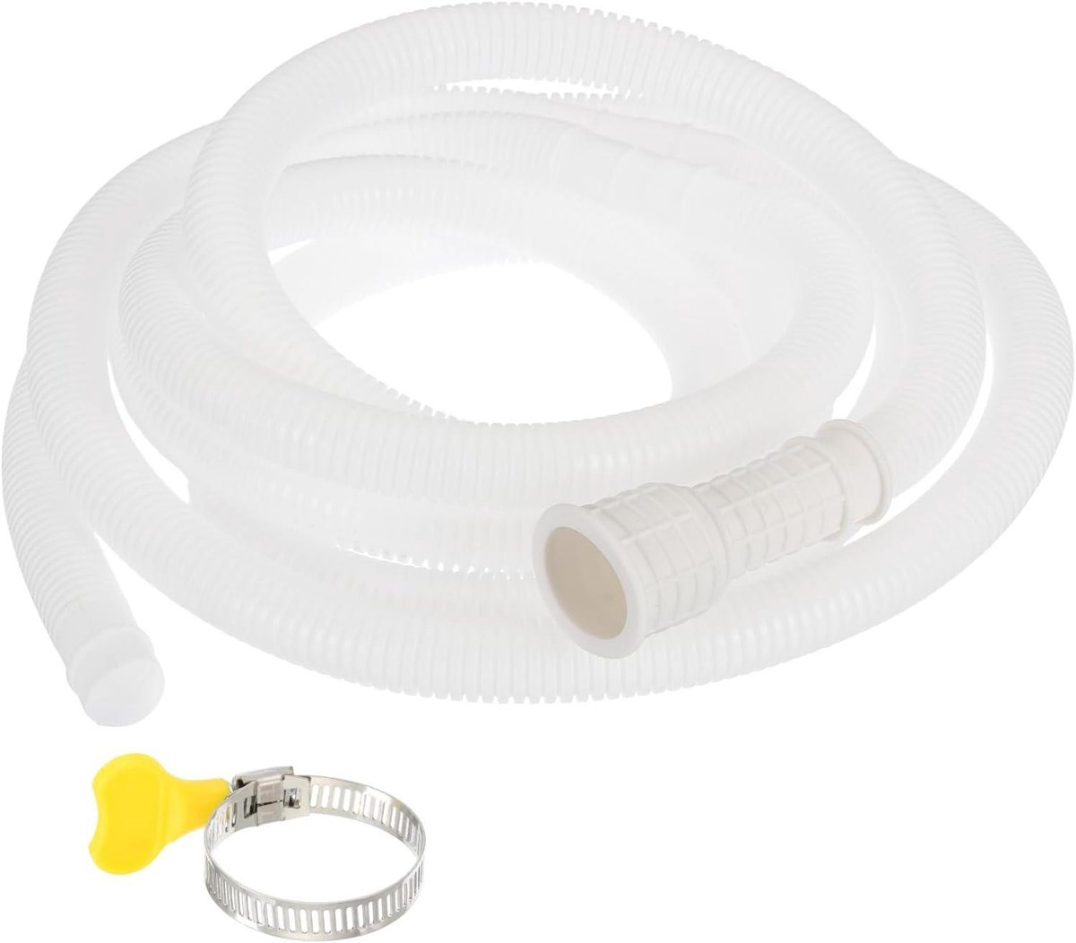 Afvoerslang Set - Condenswater Slang - Water Afvoeren - Snijbare Rubber Adapter - 3 Meter Lengte - Wit