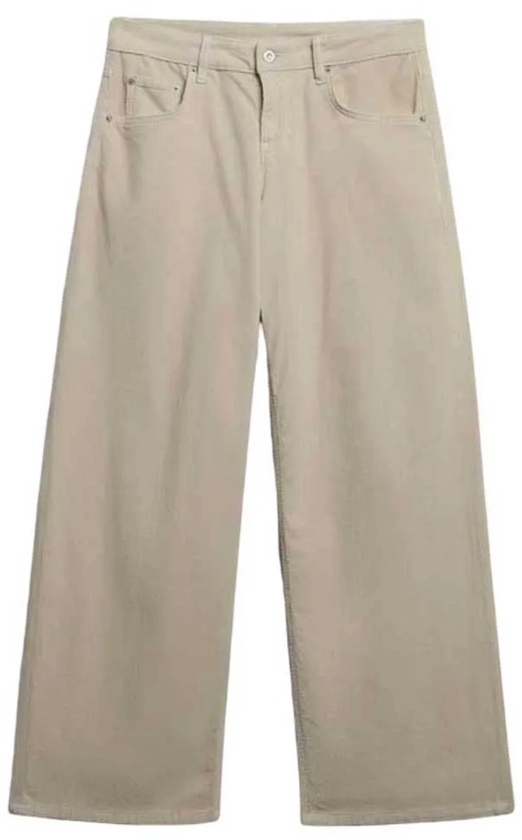 Superdry Baggy Mini Cord Broek 28 30 Vrouw Grijs