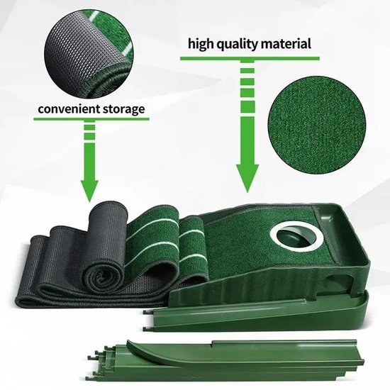 CYRO - Putting Mat - Golf Putting Mat - Putting Mat Golf - Golfmat incl. Automatische Balretour - In- & Outdoor - Thuis & Kantoor van Merkloos — afbeelding 3
