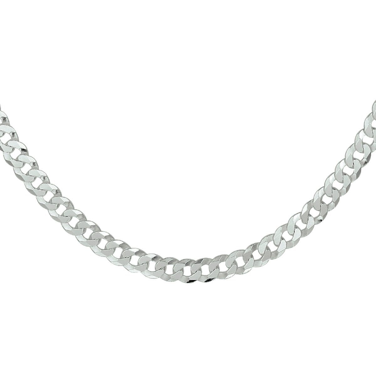 gourmette 6 zijdes geslepen 5,4 mm zilver gerhodineerd