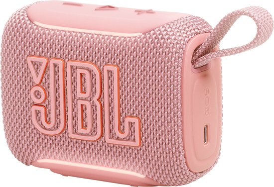 JBL Go 5 - Draadloze Bluetooth Mini Speaker – Voor Onderweg en Thuis – Sfeerverlichting - Draadloos Muziek Box – Boxje - 10 uur - IP68 - Waterdicht - Roze