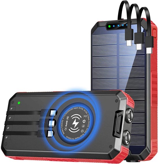 Solar Powerbank Charger - USB A, USB C - Solar - €64,95