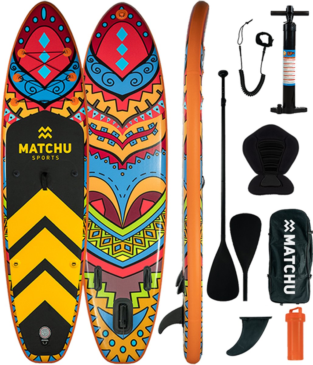 Bol.com Matchu Sports - SUP board Deluxe - Stand up paddle board - 320x81x15 - Opblaasbaar - Premium kwaliteit aanbieding