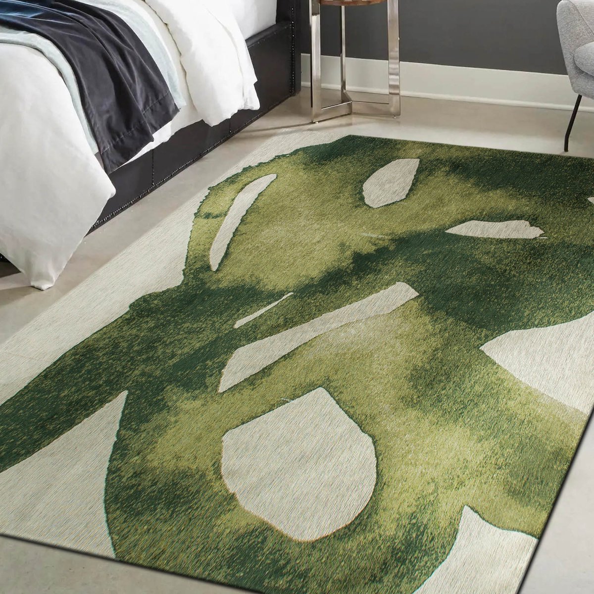 Binnen & Buiten Vloerkleed - 170 x 240 cm - Lola&Moi Swing Sand Forest - Laagpolig Tapijt - Gerecycled PET - Made in Belgium - Circulair