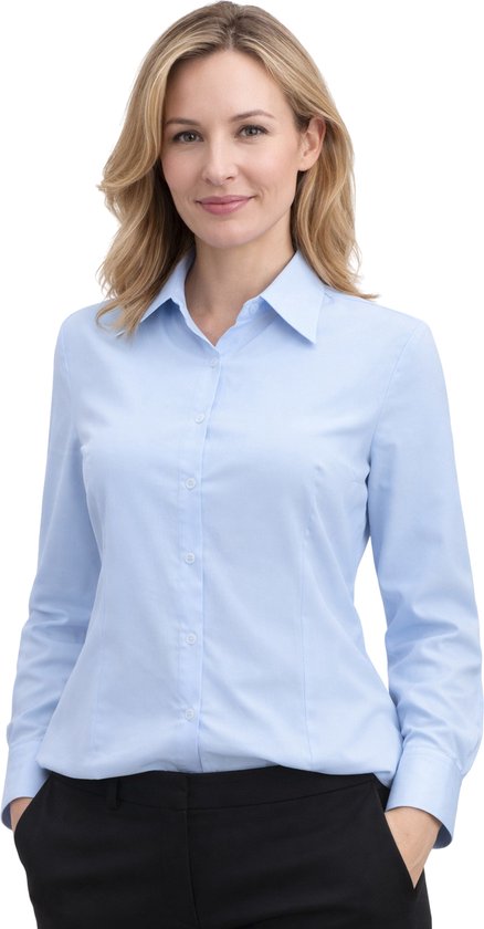 Casual Dames Blouse Blauw - Overhemd - Mode - Fashion - Maat L