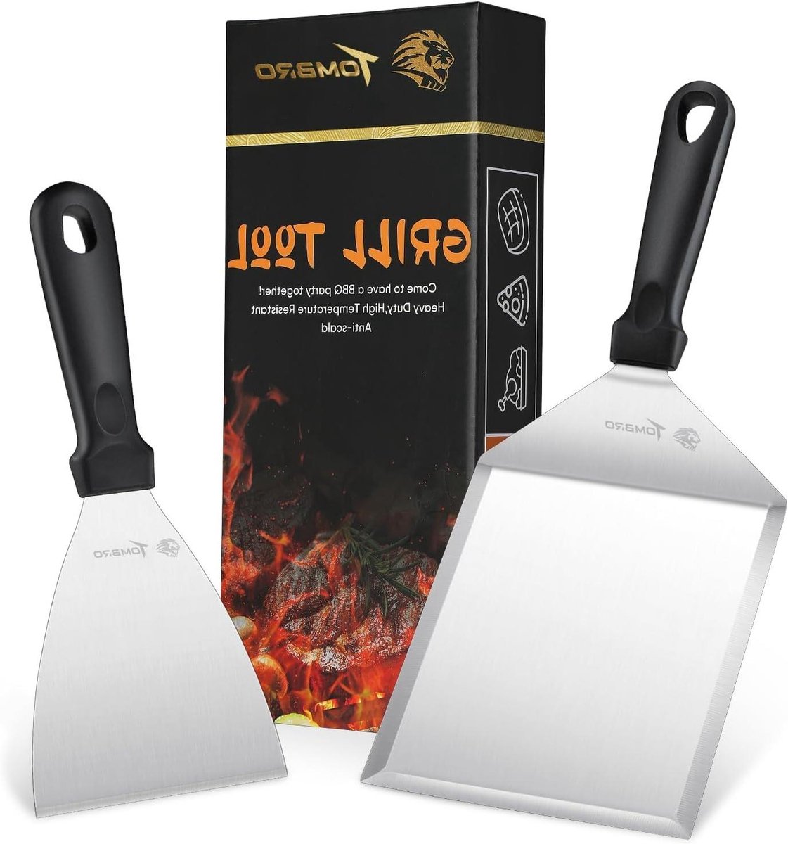 Smash Burger Set - Burger Pers - Barbecue Koken - Extra Groot Oppervlak - 2 Stuks - Zilver