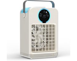 Draagbare airco met afstandsbediening, mini luchtkoeler met 2-8H timer, 3 ventilatorsnelheden, 2 nevelmodi, 700ML verdamplingsklimaatregelaar geschikt voor thuis