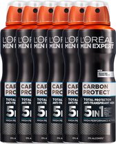 L’Oréal Paris Men Expert Carbon Protect 5in1 Deodorant Spray - Voordeelverpakking 6 x 150 ml