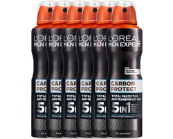 L’Oréal Paris Men Expert Carbon Protect 5in1 Deodorant Spray - Voordeelverpakking 6 x 150 ml