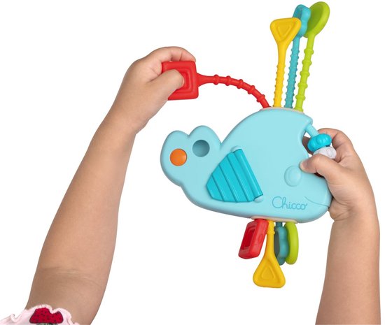 Chicco Multisensorische Trekkoord Walvis - Montessori Grijp & Bijtspeelgoed (1-3 Jaar) van Chicco — afbeelding 4
