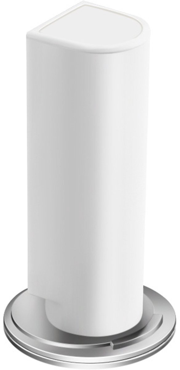 Magnetische deurstopper, verstelbaar, geluidsarme staande deurstopper met voet, anti-trap ontwerp, geschikt Geschikt voor deurkozijnen breder dan 16 mm - wit.