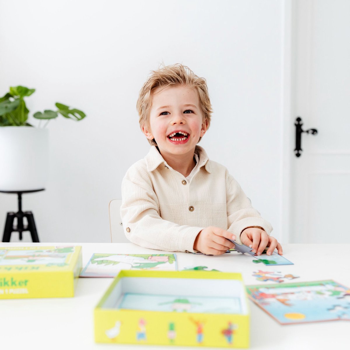 Kikker puzzel 4 in 1 educatief peuter speelgoed - kinderpuzzel 4x6x9x16 stukjes leren puzzelen - cadeautip puzzel 3 jaar en ouder - Bambolino Toys — afbeelding 4