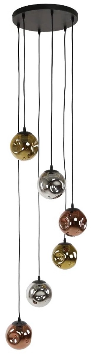 Hanglamp Stellar Artic Zwart 6 Lichts Ø 35cm