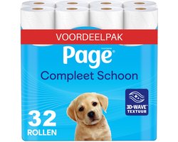 Page® toiletpapier - Compleet Schoon wc papier - 32 rollen - met een vleugje katoen - Voordeelverpakking