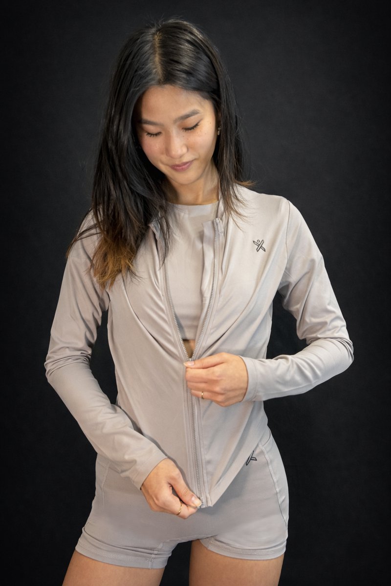 MaxOut - Sportkleding - Sport jacket dames - Grijs - Maat L