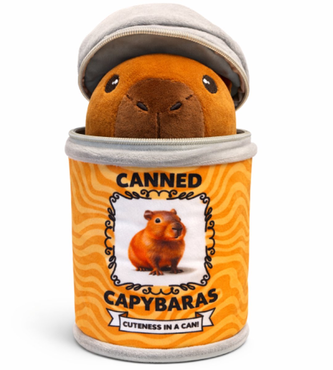 Topknuffels® - Capibara (Donkerbruin) in Blik Squishy Pluche Knuffel 20 cm - Capybara Knuffels Dierenknuffel - Kapibara Kapybara - Speelgoed Kawaii Kussen - TikTok Plush Toy