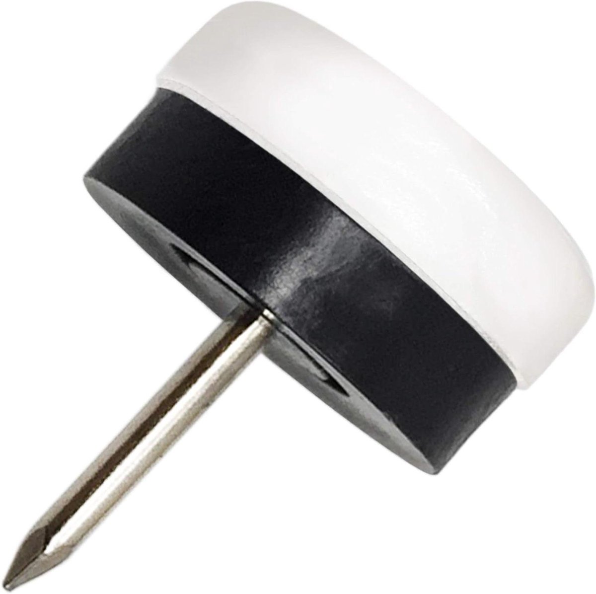 Kunststof Glijders - Meubelglijders Stoelglijders - Vloer Beschermen - Met Buffer en Spijker - Ø 20 mm 100 stuks - Wit