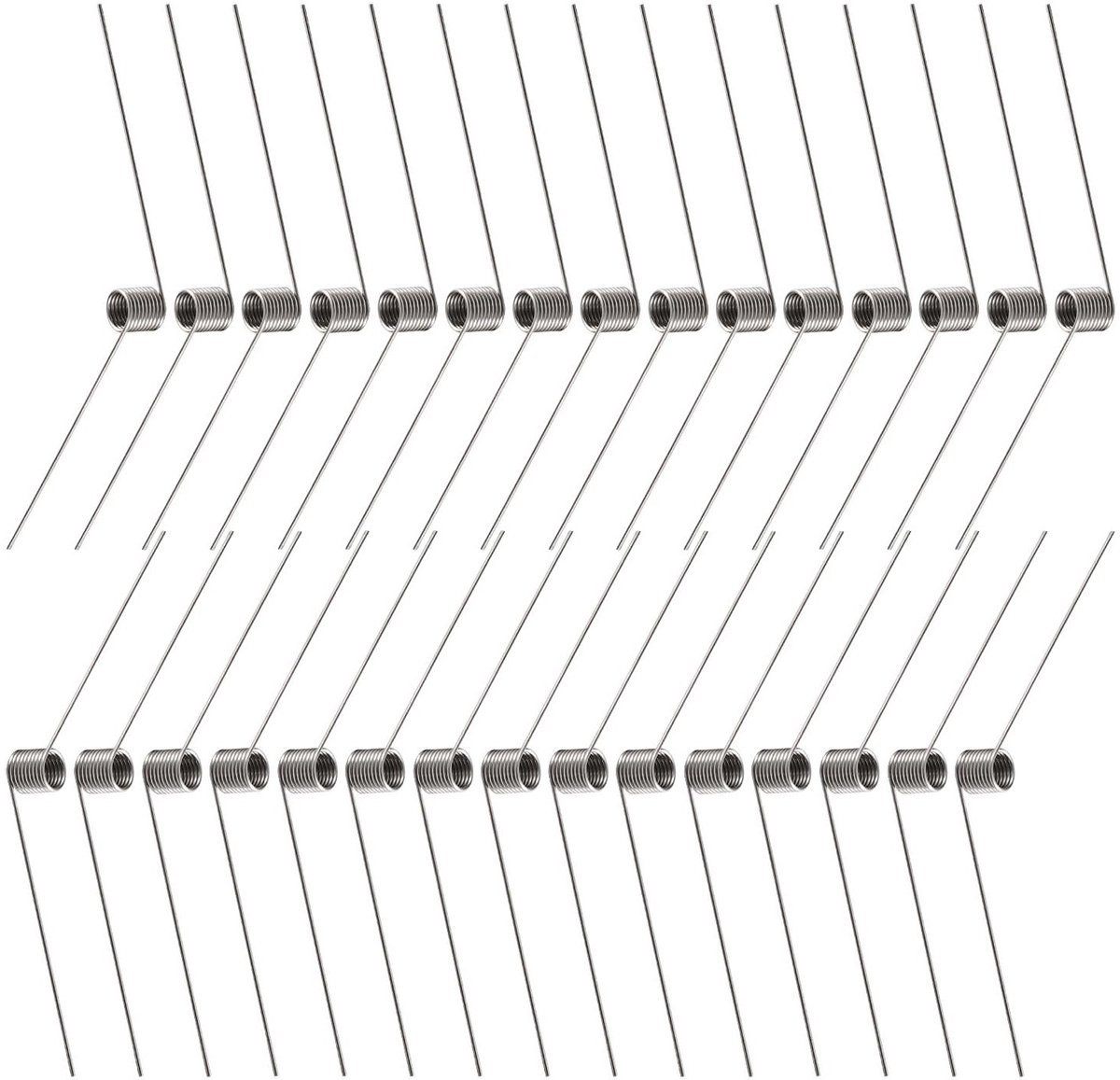 Torsieveer Set - Kleine Spiraalveren - Reparatie Projecten - Roestvrij Staal - 30 Stuks - Zilver