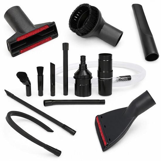 SILLAR Stofzuiger Opzetstukken Set - 32 mm / 35 mm -Universele - Mini Mondstukken, Kierenzuiger, Meubelborstel & Flexibele Slang - 5 stk