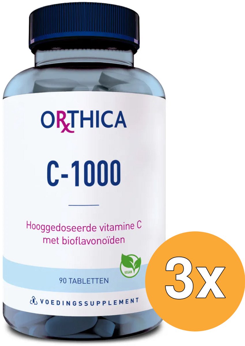3x Orthica Vitamine C-1000 (90 tabletten)