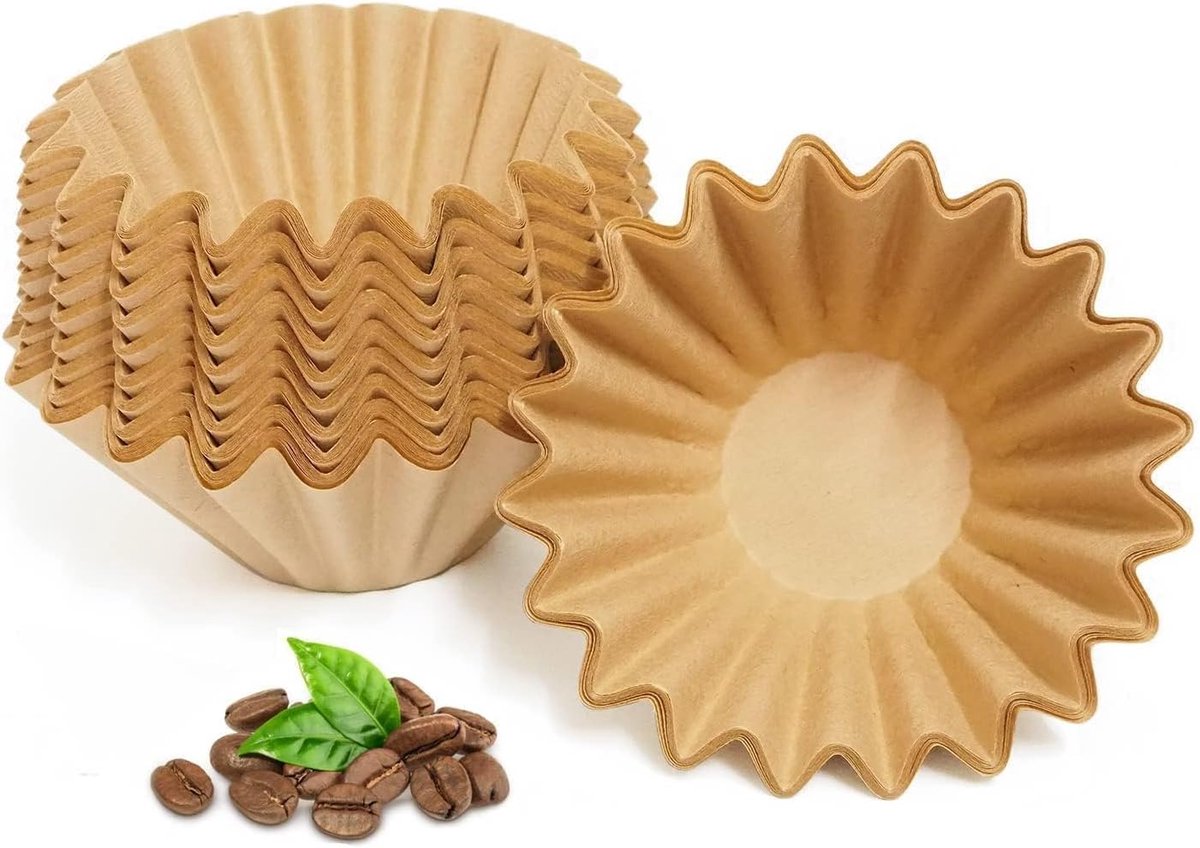 1-2 kopjes bruine koffiefilters – komvormige filters – 100 stuks ongebleekte koffiefilters – Mini Mr Coffee – set voor handgezette koffie