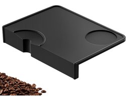 longziming - Siliconen Tamper Mat Voor Espresso - Premium Barista Accessoire Met Randbescherming - 20.5×15cm - Antislip En Waterdichte Koffie Tamper Onderlegger Voor Koffiemachine - zwart