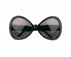 Disco Bril Zwart met Strass – Ultra‑Brillante Festival Look