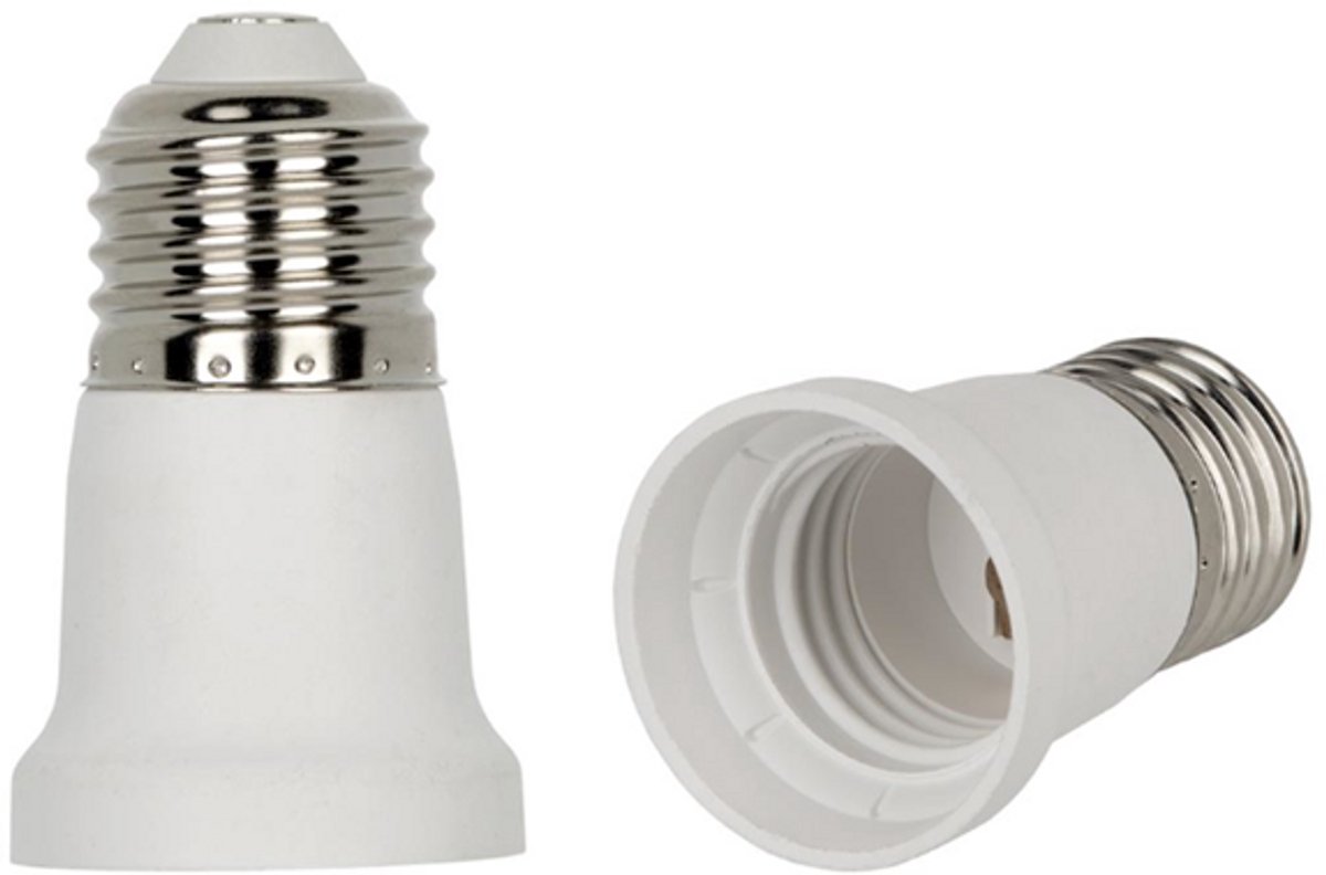 Useled - Adapter E27 naar E27 - Meeuse Led Adapter - Verloopfitting - Set á 2 stuks - Verlengstuk - Verleng Adapter