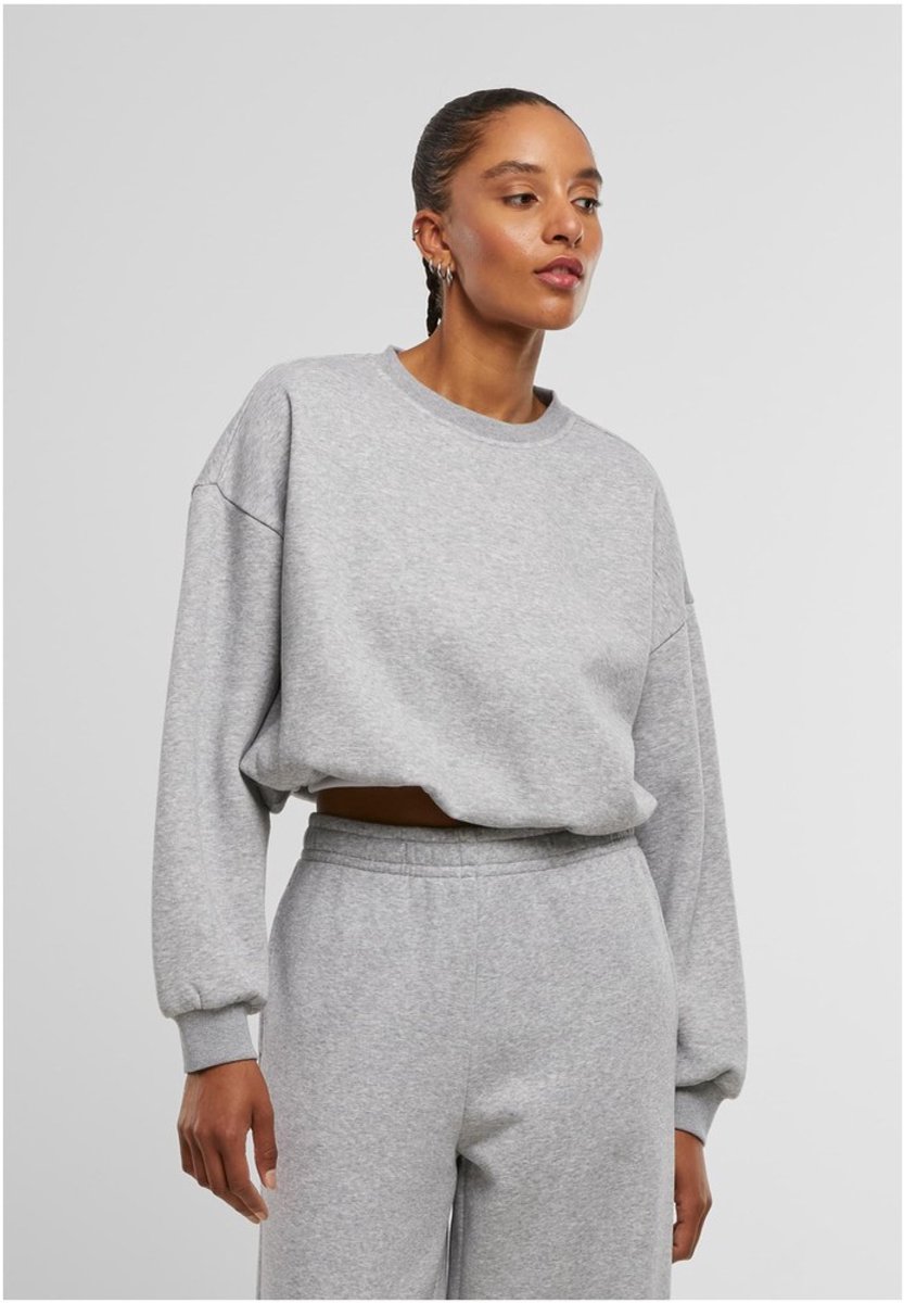 Urban Classics Cropped Gathered Sweater/trui XL Grijs