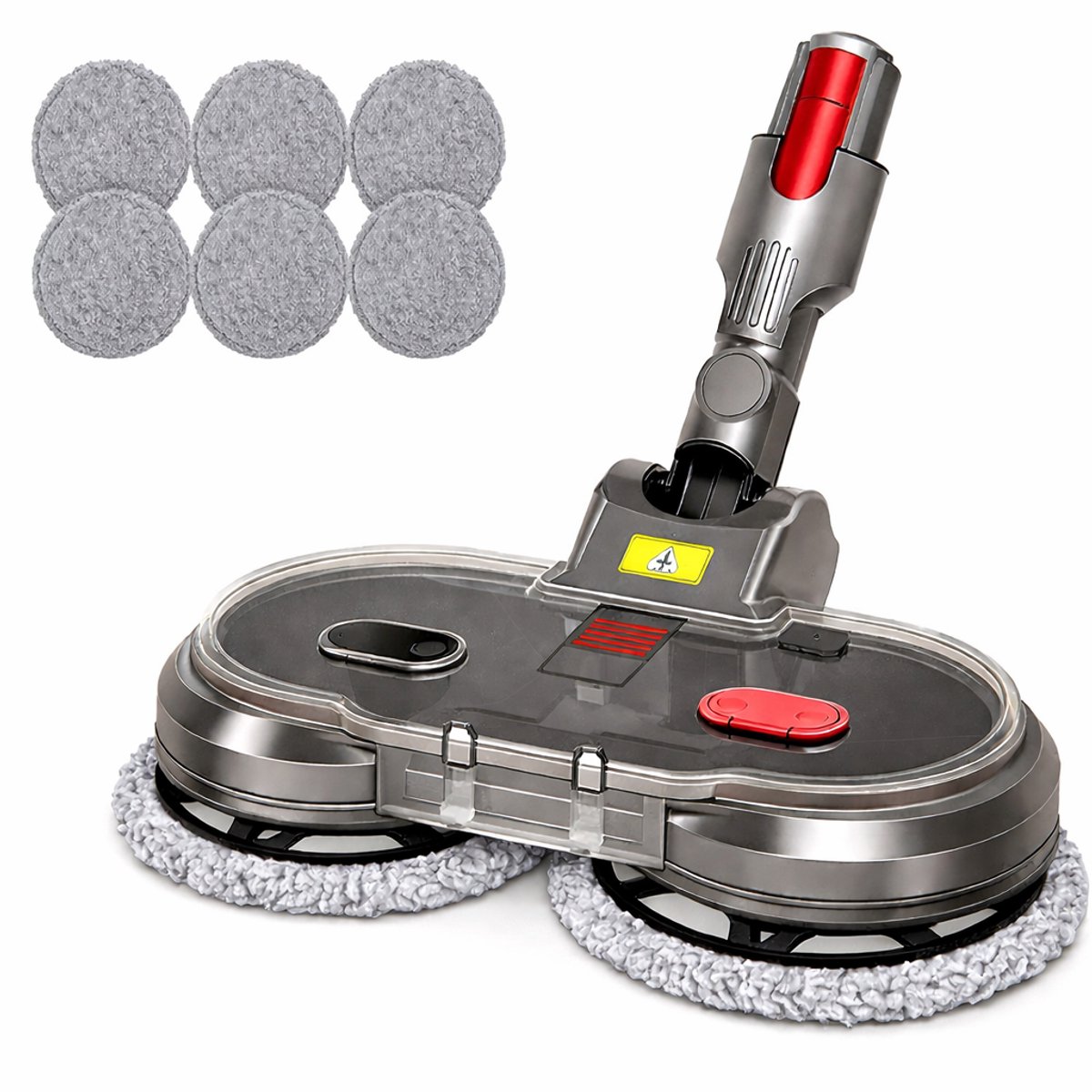 Nifkos Mop Dweil geschikt voor Dyson Steelstofzuiger - Mondstuk Accessoires Opzetstuk & Dweilsysteem voor V7 / V8 / V10 / V11 / V15 series - Vloerwisser en Vloermop - Nat & Droog - Inclusief 2 dweilmops