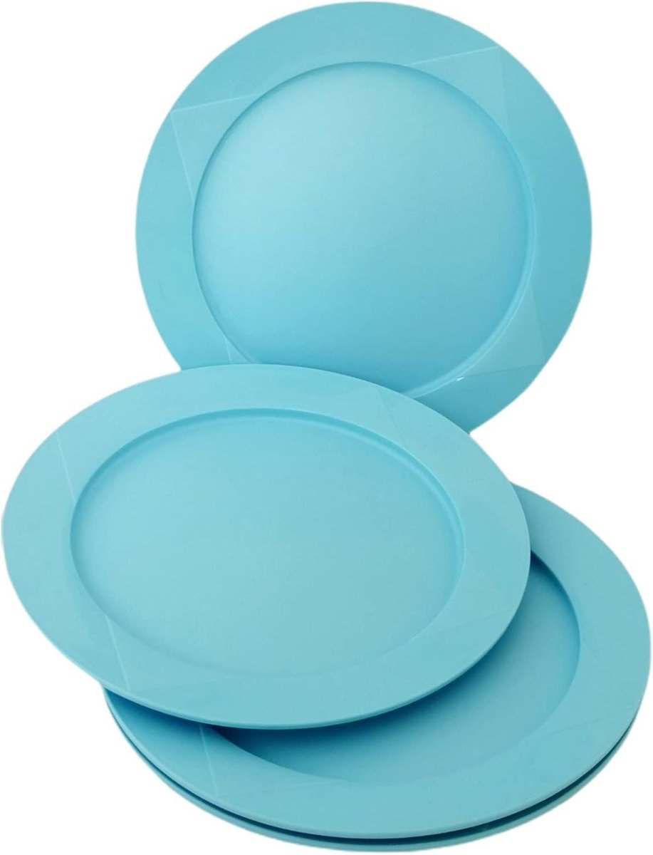 Servies Set - Borden Set - Picknick Buiten - Lichtgewicht Materiaal - 4 Delig - Blauw