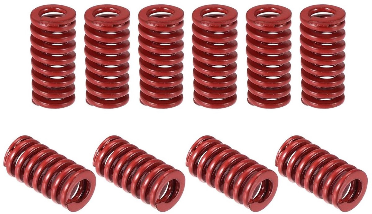 Matrijsveer - Drukveer - Printplaat Ondersteuning - Gemiddelde Belasting - 8 mm - Rood