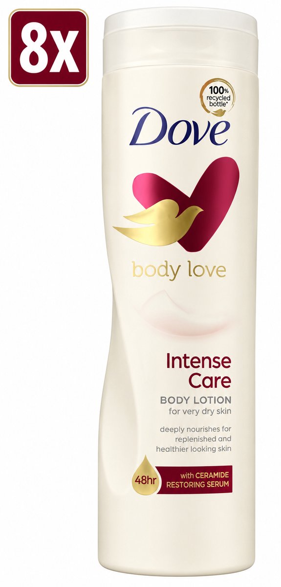 8 x Dove Intensive Nourishment Women - 400 ml - Bodylotion