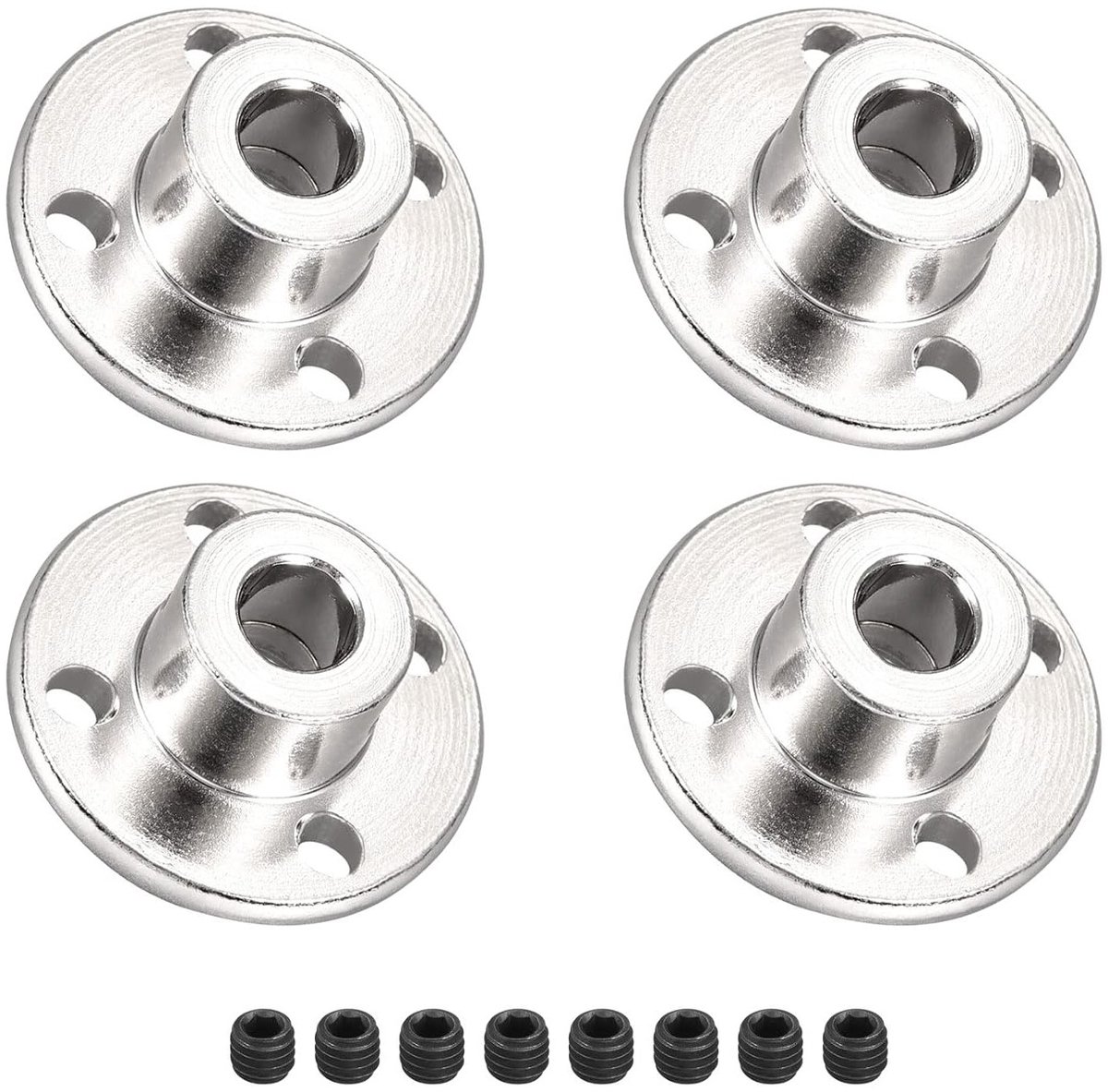 4 Stuks 8mm Binnen Diameter Flensverbinding Rigid Connector voor Shaft Coupling met Schroeven voor DIY RC Motor Model - Hoogwaardige Shaft Guide Holder en Accessoires