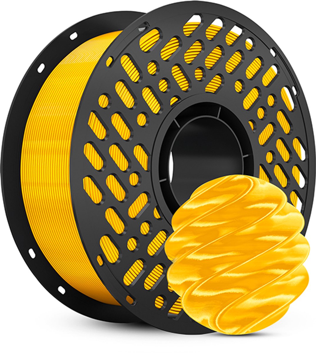 CAILAB PLA Silk 3D-Printer Filament Goud – 1.75mm – 1KG – Hoogglans Zijde Effect – Voor FDM 3D Printers