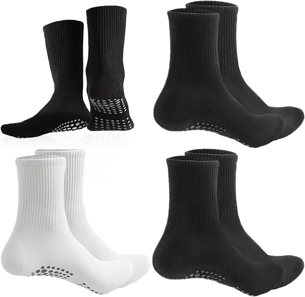 3 Paar Voetbalsokken voor Kinderen, Ademend en Antislip, Ideaal voor Training en Sport, Maat One Size, Leeftijd 7-13 Jaar