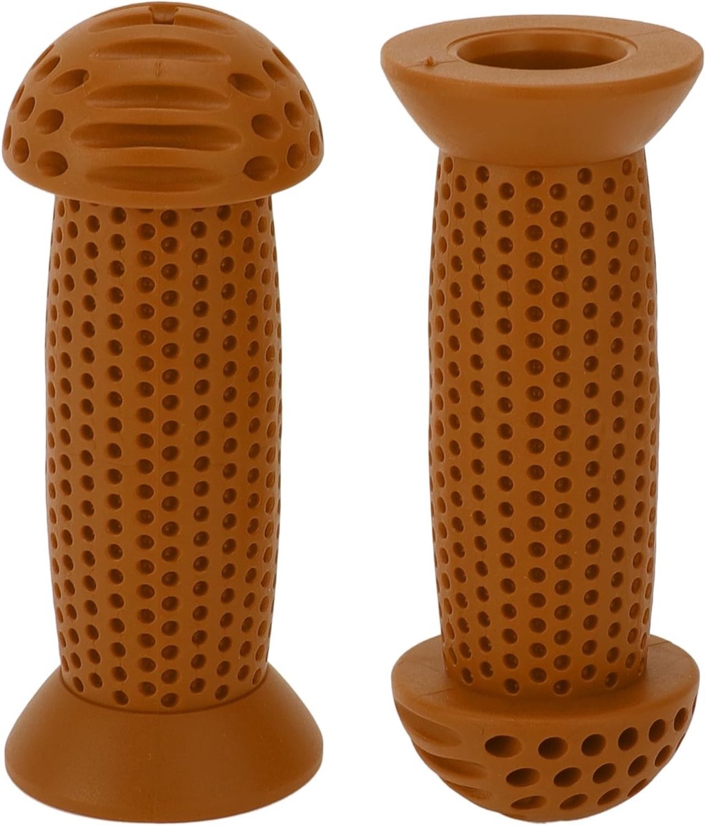Zachte Handvatbeschermers voor Kinderfietsen - 100mm Lange Grip Covers, Bruin, 1 Paar, Veilig en Comfortabel Fietsen
