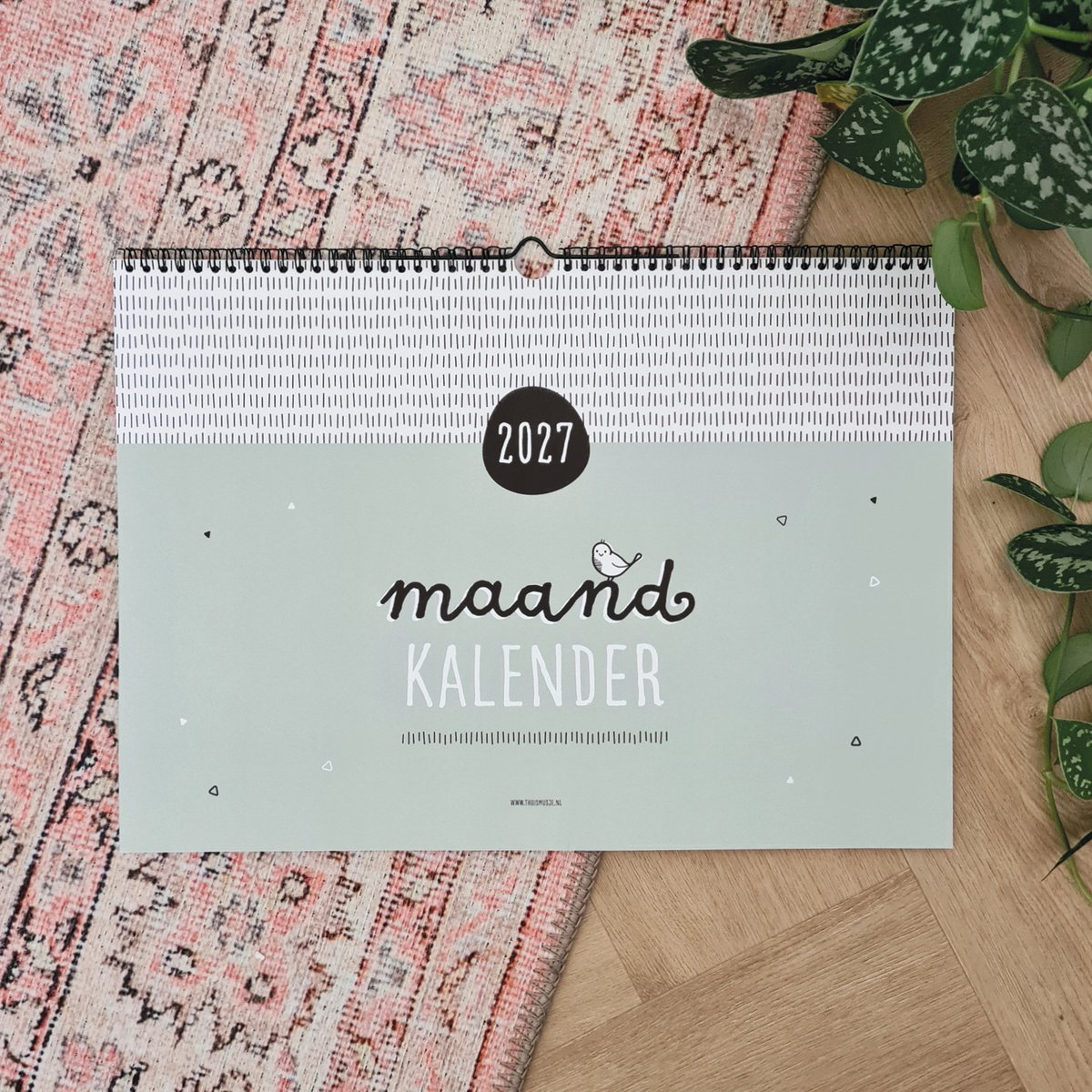 Maandkalender 2027 - A3 formaat XL (42x30cm) - Thuismusje