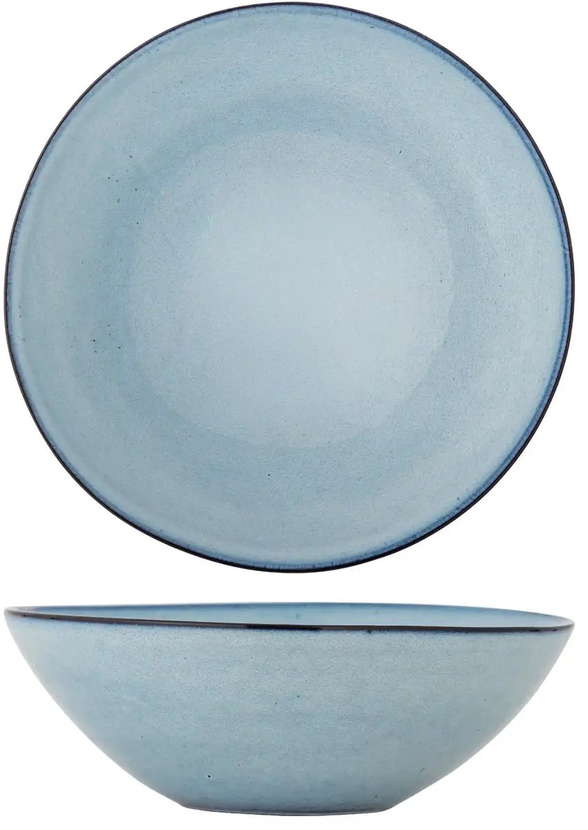 Schaal aardewerk blauw Sandrine 26cm