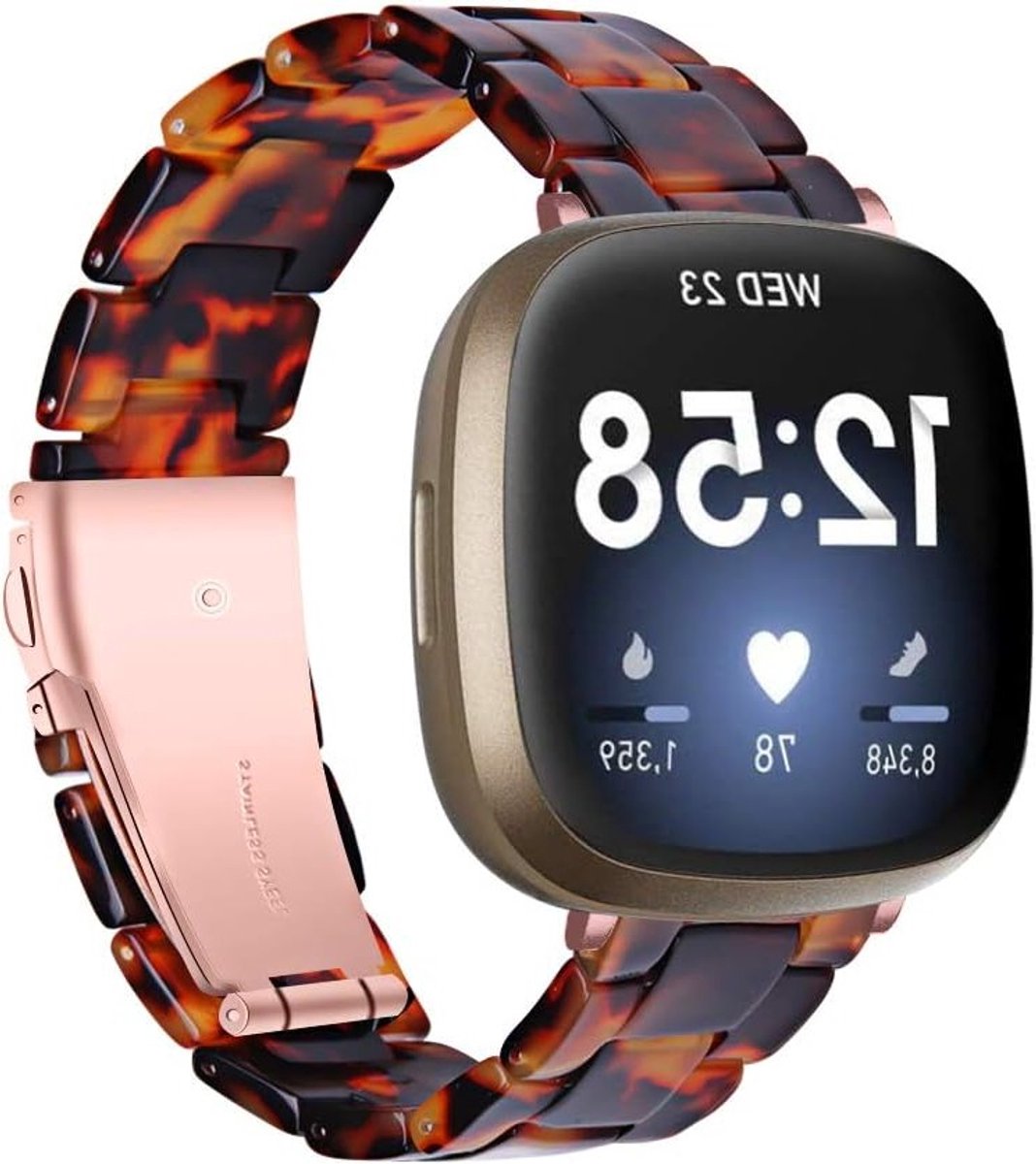 Verstelbare Resin Vervangband voor Fitbit Versa 4 en Sense 2 - Comfortabele en Duurzame Polsband met Stijlvolle Ontwerpen