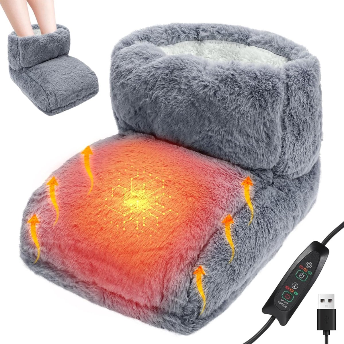 HEZIVO® Voetverwarmer Elektrisch - Verwarmingsmat - Voetwarmer - Extra Zacht - USB