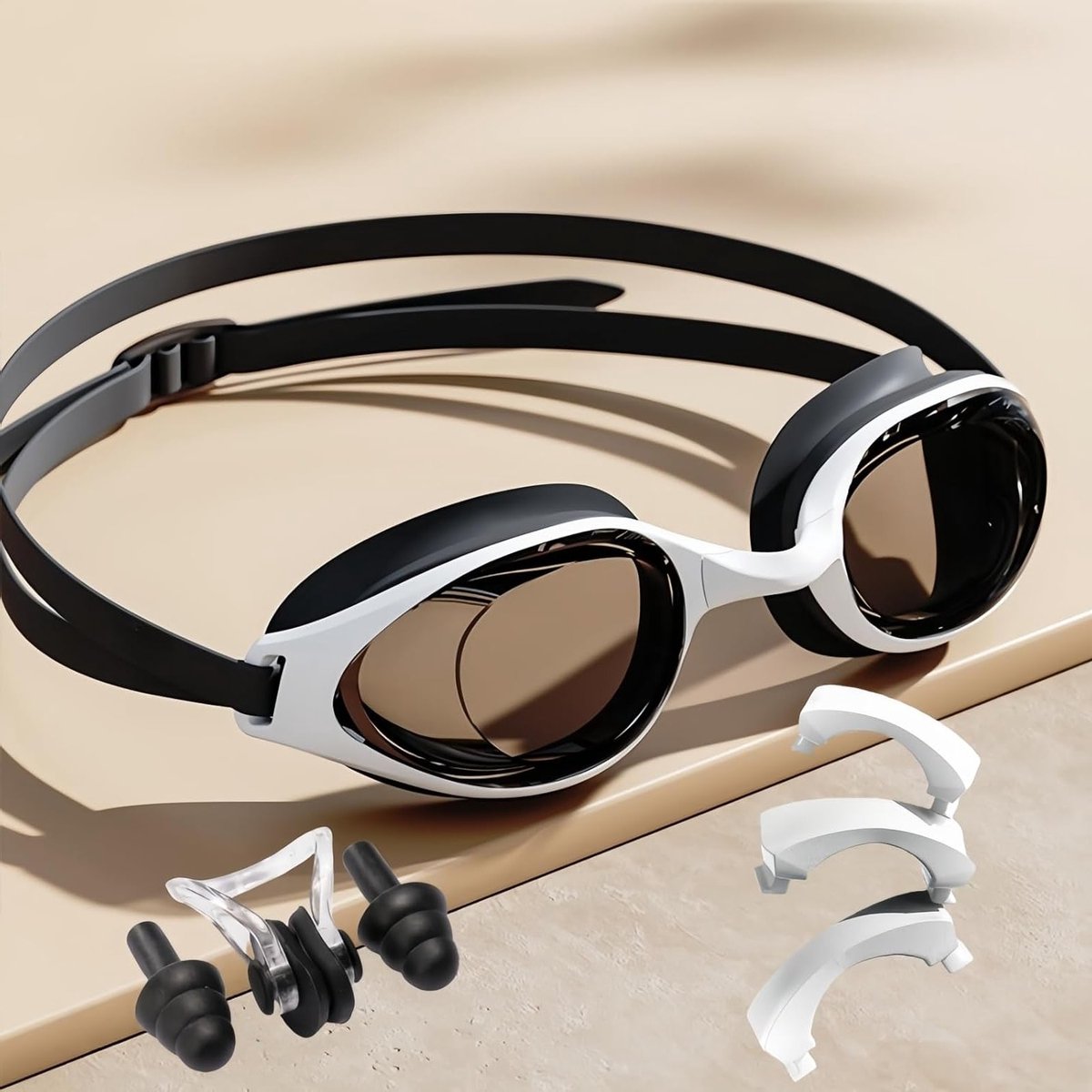Zwemgoggles met Sterkte | Verkrijgbaar in 3 Kleuren | Dioptrieën: -0 tot -6.0 | Zwart en Roze | Anti-Fog en Super Fit | Inclusief Opbergdoos