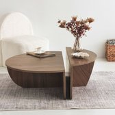 Asir - Salontafel - Okkernoot - 90 x 60 x 30 cm
