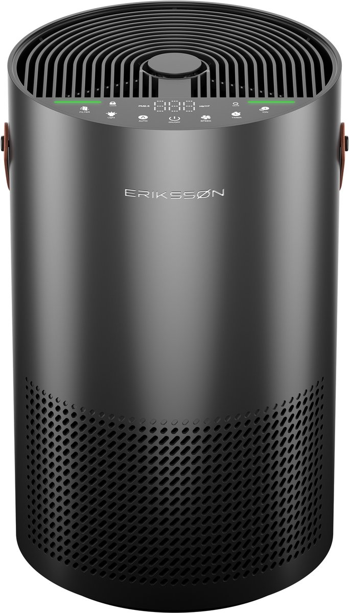 Erikssøn Luchtreiniger Air Pure Pro - 397 m3/u - Met Ionisator - Vermindert Stof En Pollen - Hepa 14 Filter - Air Purifier - Clean Air - Zwart