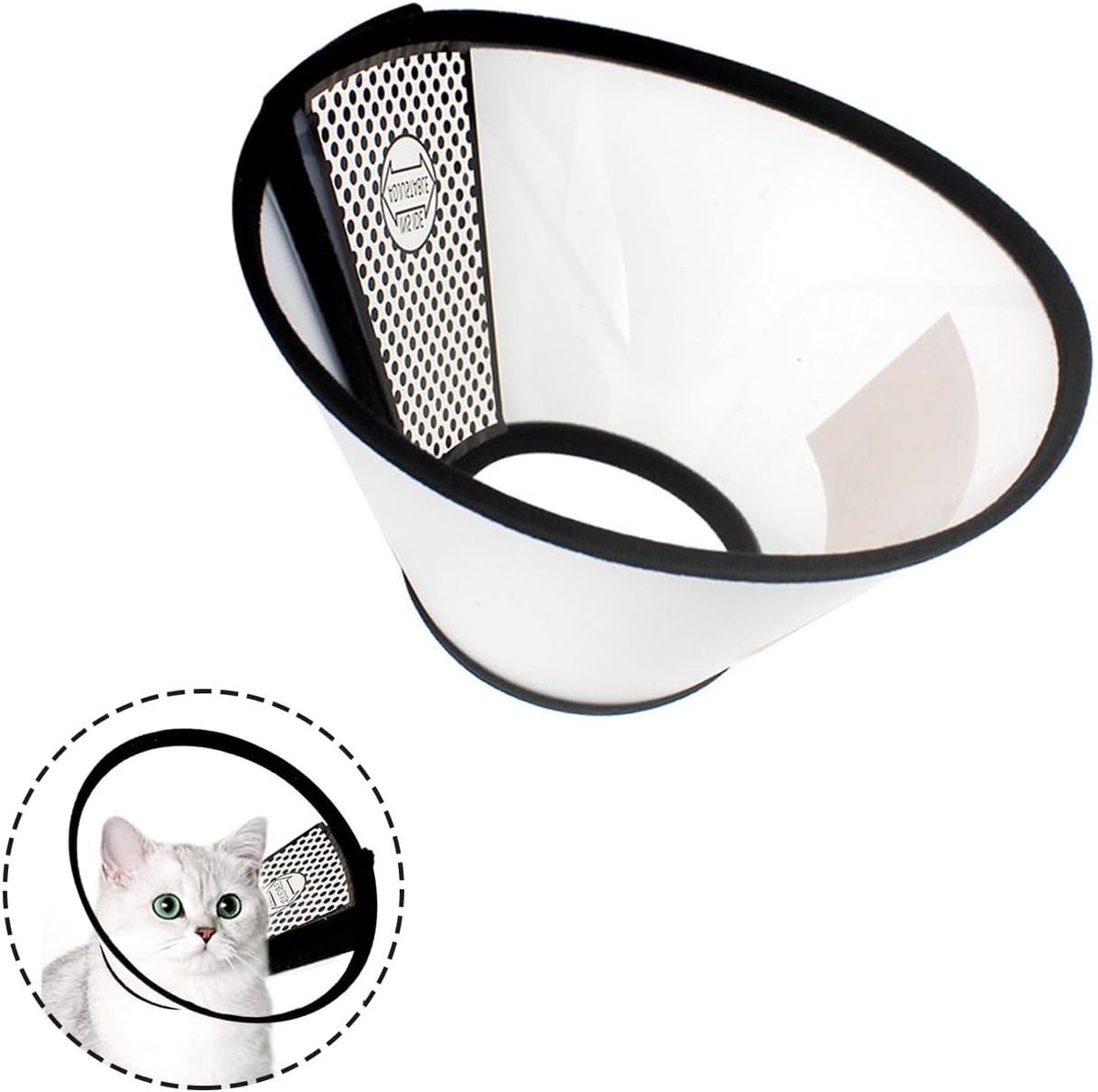 Beschermhalsband voor Honden en Katten - Plastic Beschermkegel voor Kleine Honden en Katten, Comfortabele en Veiligheidsverhogende Halsband